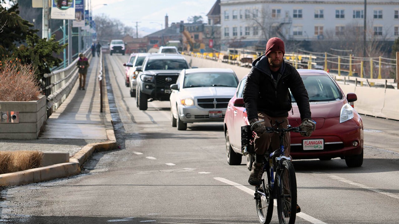 Missoula Traffic Bike Lane