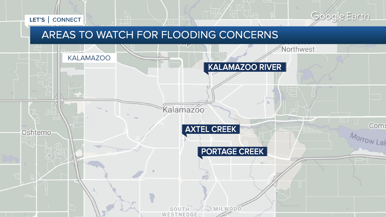 Kalamazoo County Road Officials Warn Of Heavy Rain Flooding On Roads City Of Kalamazoo Flooding Map 2022