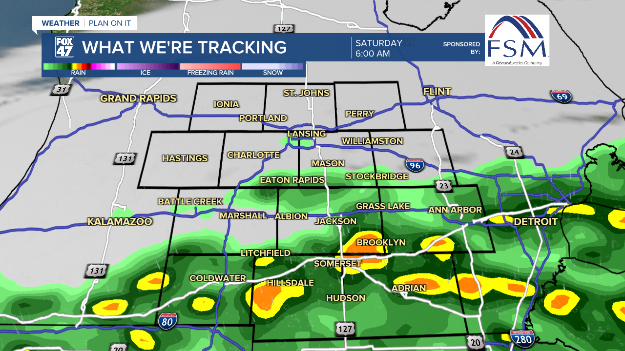 Showers continue in southern neighborhoods Saturday morning