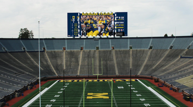 Michigan Stadium scoreboard rendering