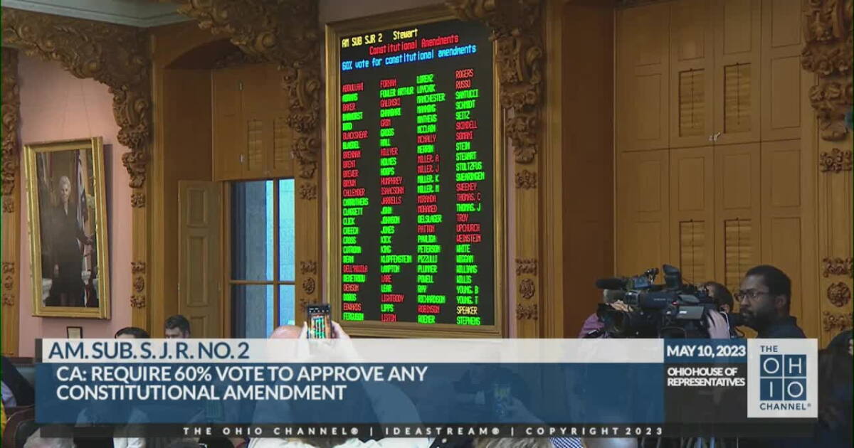 Lawmakers pass measure to set up vote to make it harder to amend OH constitution - Vimarsana News