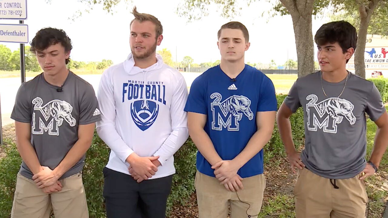 Martin County High School football players and friends remember teammate Nikolas Lawrynas