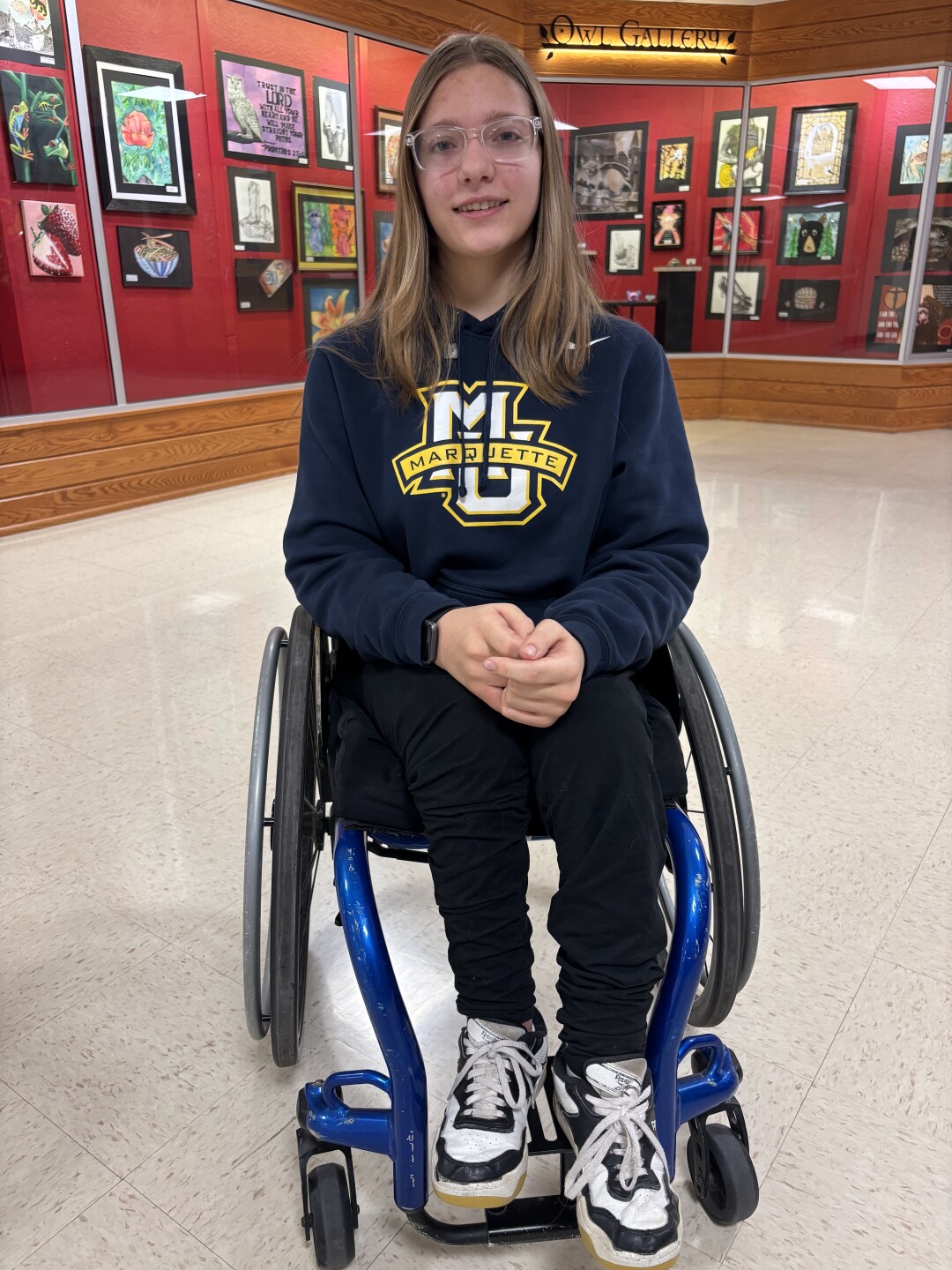 Lucy Rate is a wheelchair athlete at Slinger High School