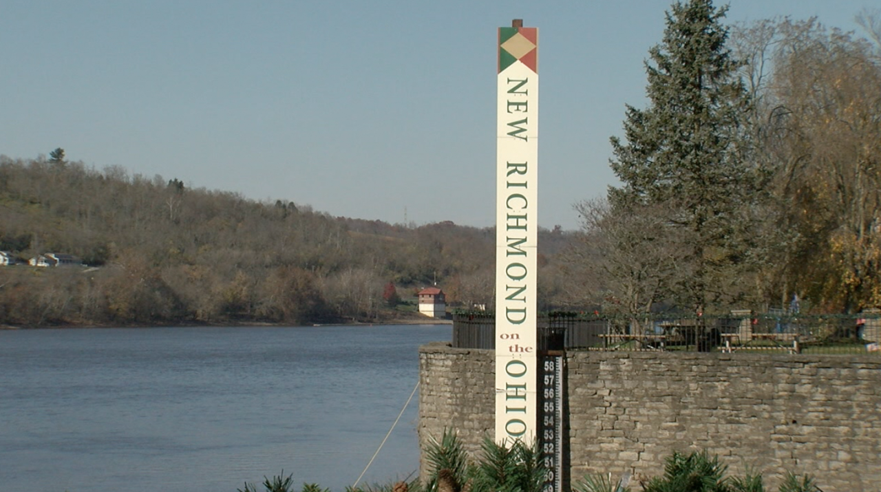 New Richmond sits upstream from Cincinnati on the Ohio River.