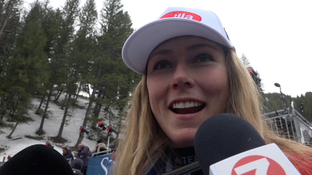 Shiffrin talked to us after she won the slalom race