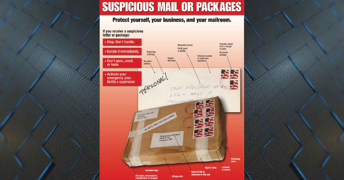 FBI: Protect yourself from suspicious packages