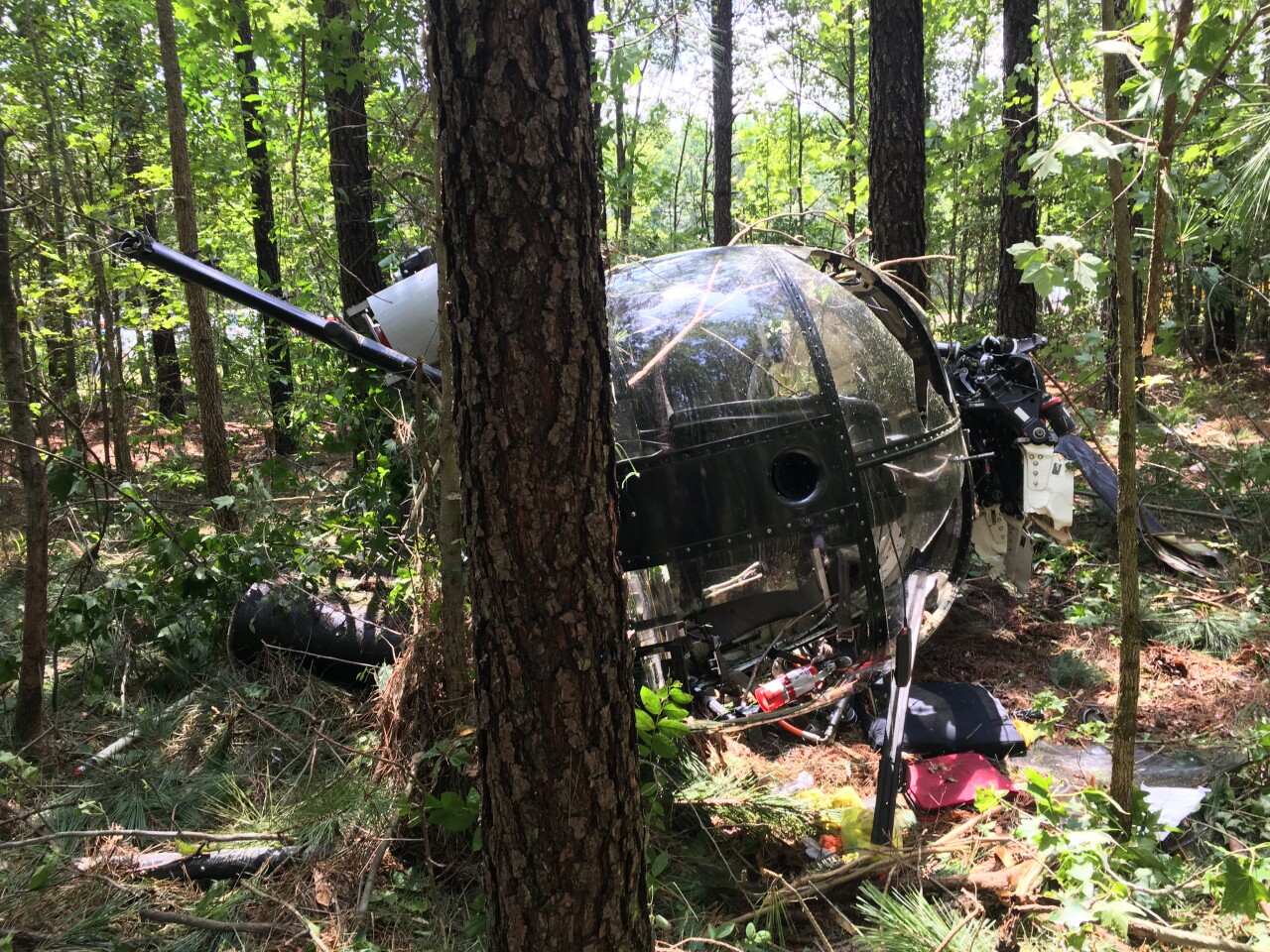 Helicopter crashed in Surry County