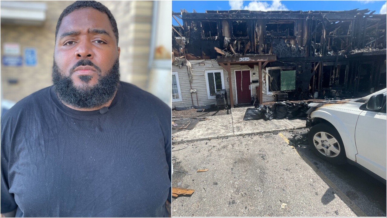 Apartment fire victim returns to find townhouse burglarized