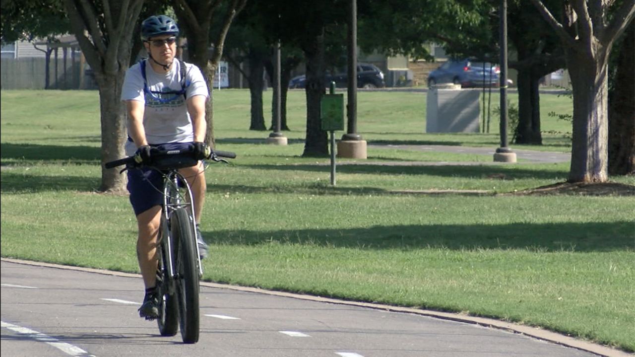 tulsa river parks biker cyclist