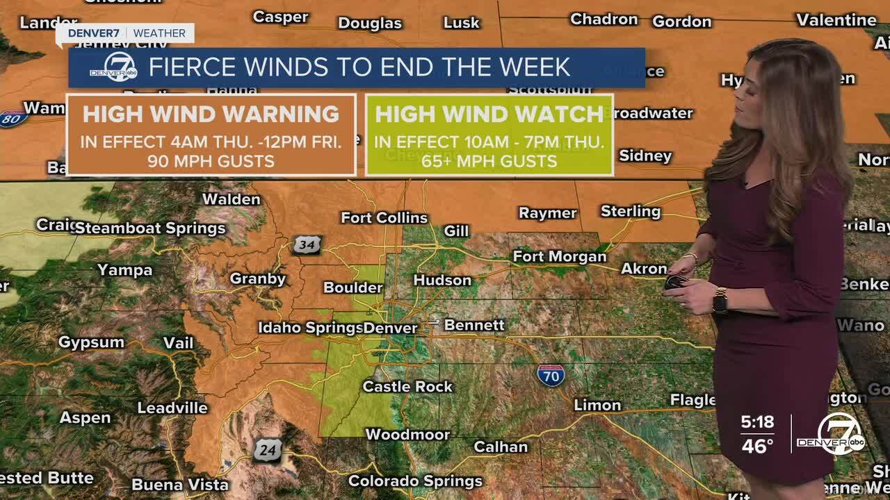 High Wind Warnings/Watches in effect Thursday
