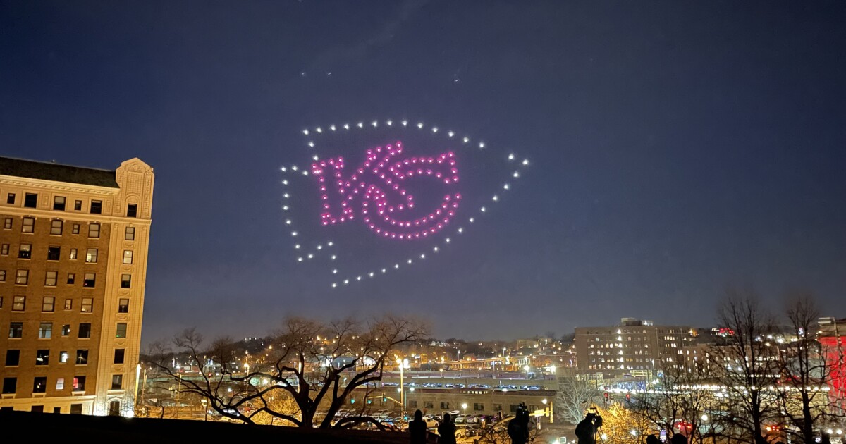 Chiefs unveil drone light show at Kansas City Union Station