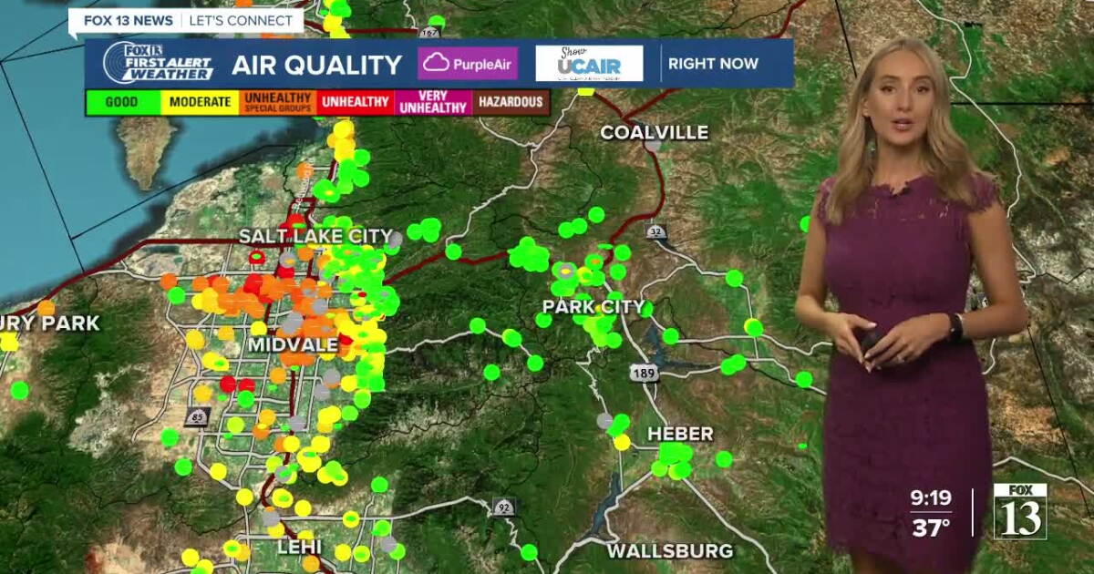 Weather Inversion Logan Utah Unhealthy air in several areas in Utah due to temperature inversion