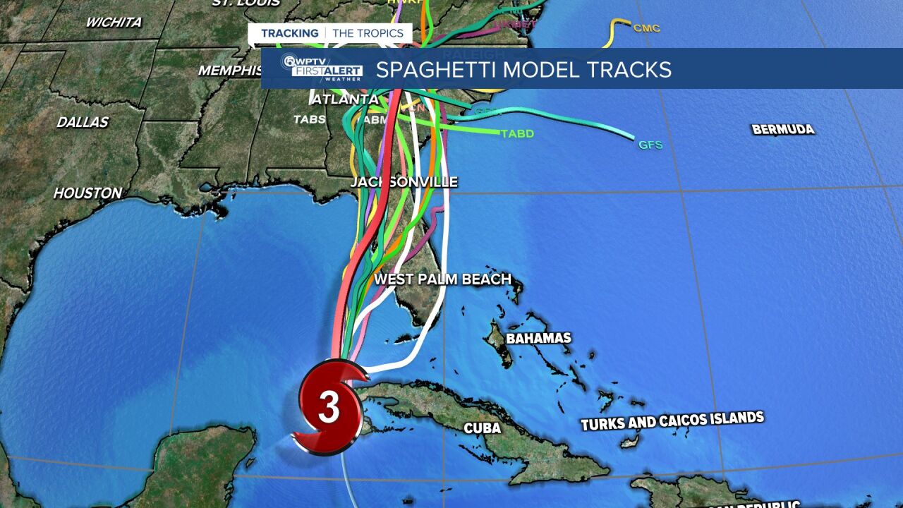 Hurricane Ian cone, 5 a.m. Sept. 27, 2022