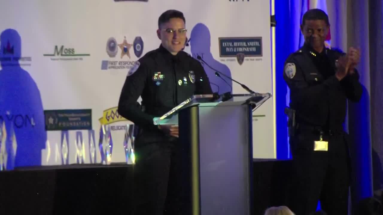 West Palm Beach Police Officer Hayley Nine, honoree of 2023 LEO Award for Officer or Deputy of the Year