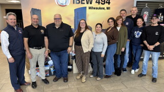 Union members flood local sock drive with donations for a chance to win Brewers World Series tickets.