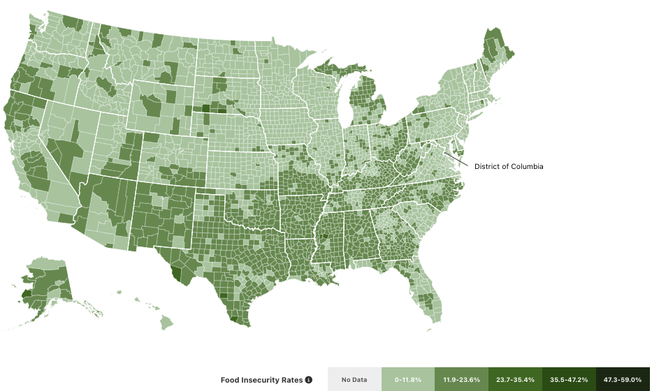 2023 Food Insecurity Study Map