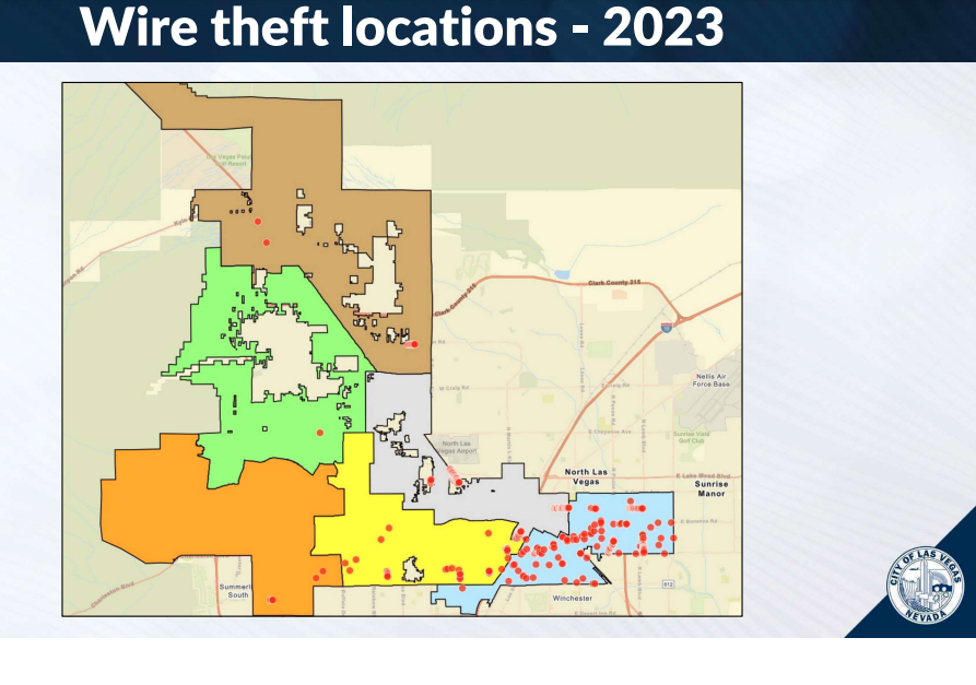 Copper wire thefts 2023