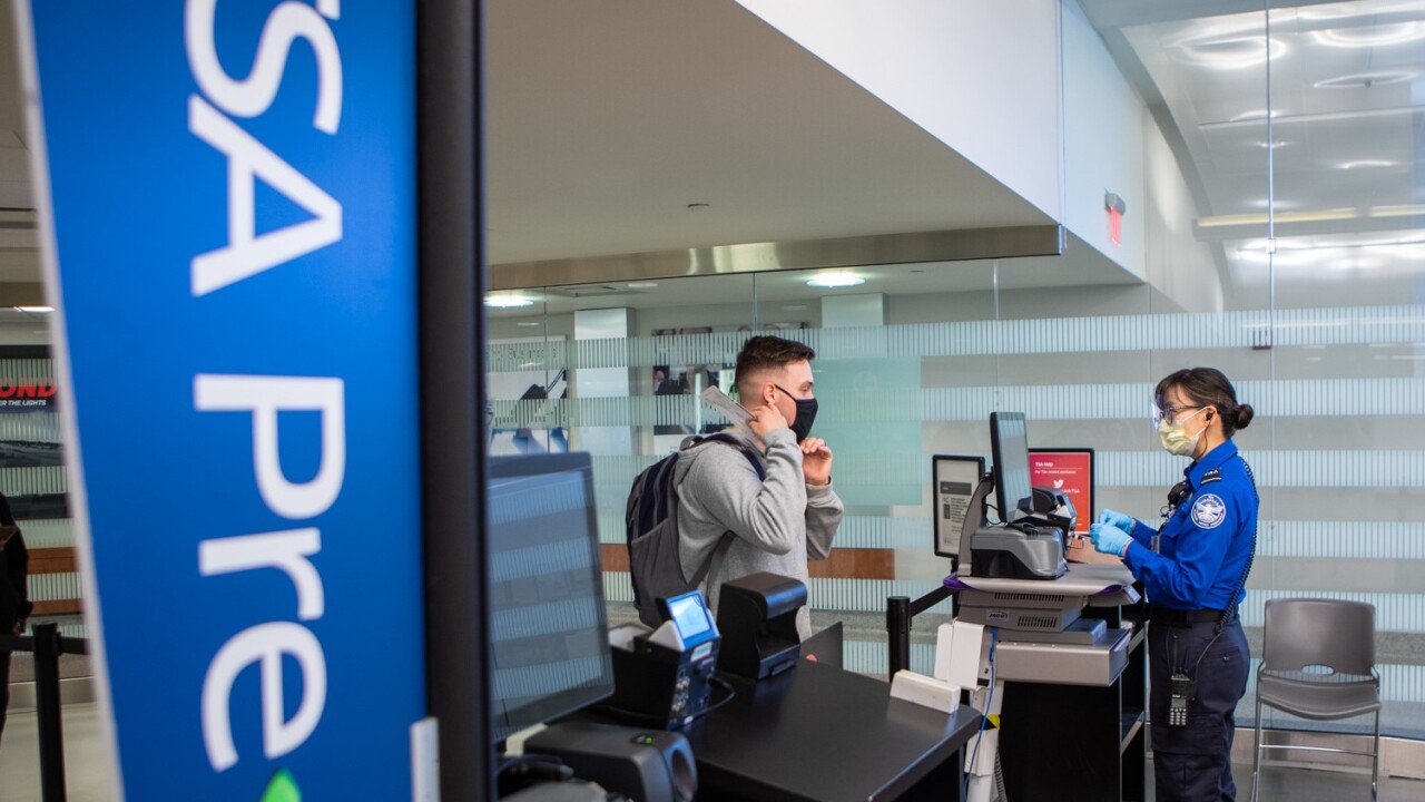 TSA Security Checkpoint in Richmond, Virginia.