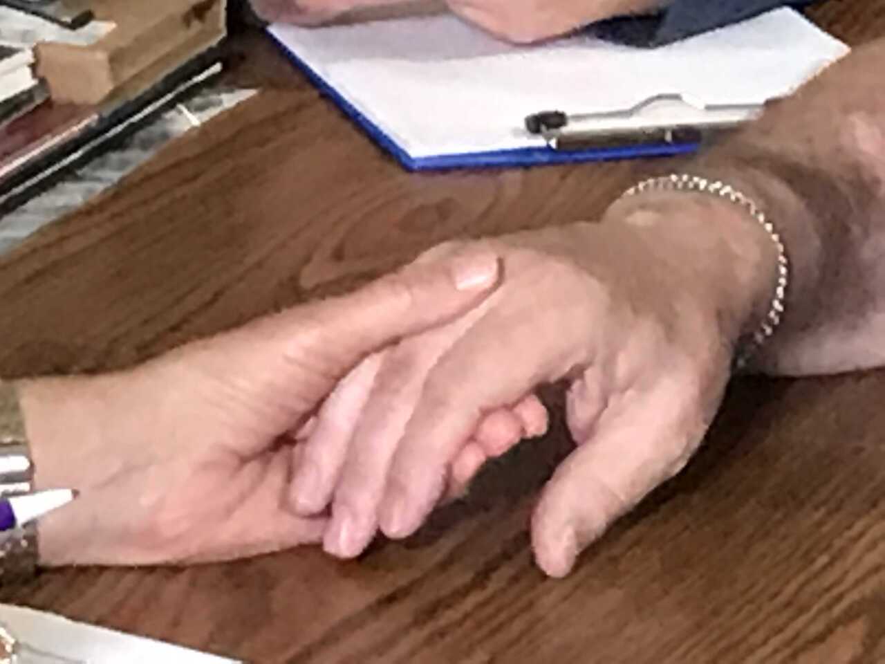 aging in place holding hands