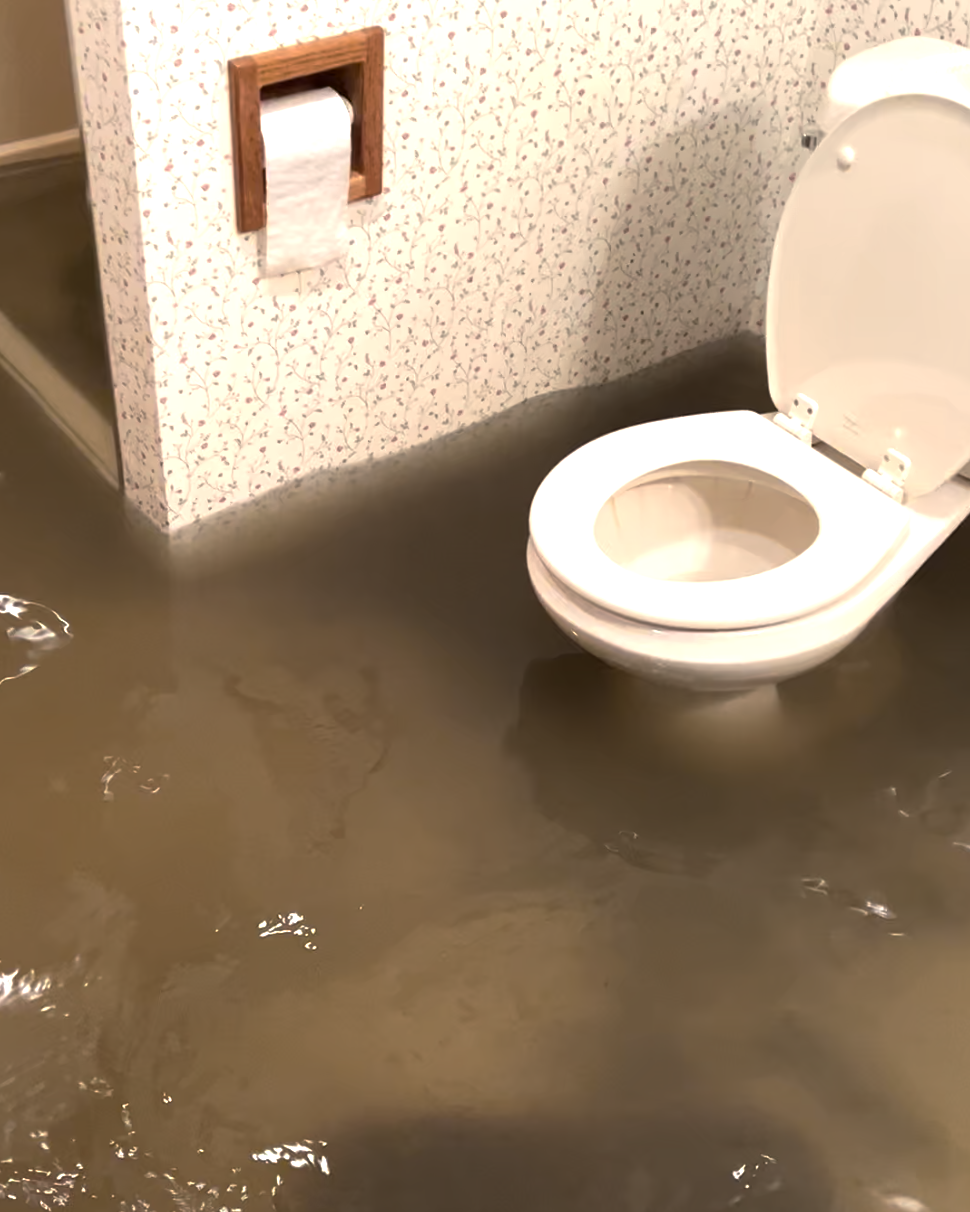 Sewage water covering Shirley Kozuh's home in Lincoln Park