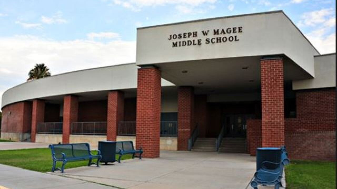 Magee Middle School celebrates make a difference day with teacher
