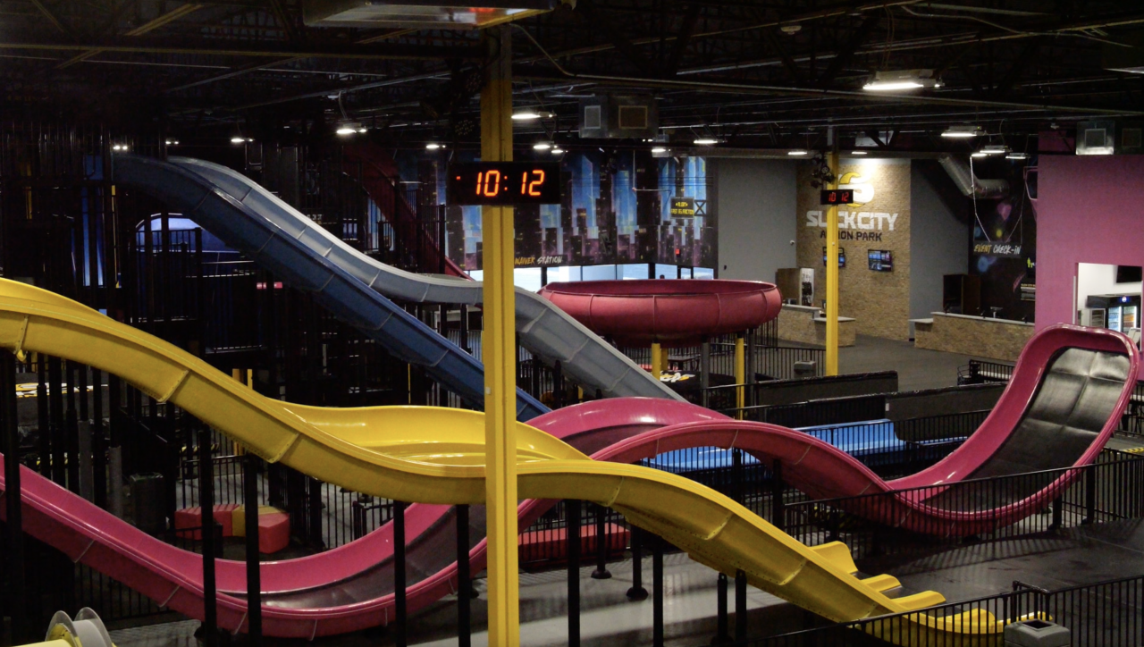 “We are at slick city action Park in Peoria, Arizona. This is the world's first indoor waterless slide Park,” said Dugal.