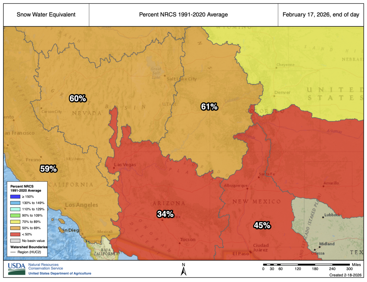 Snowpack levels