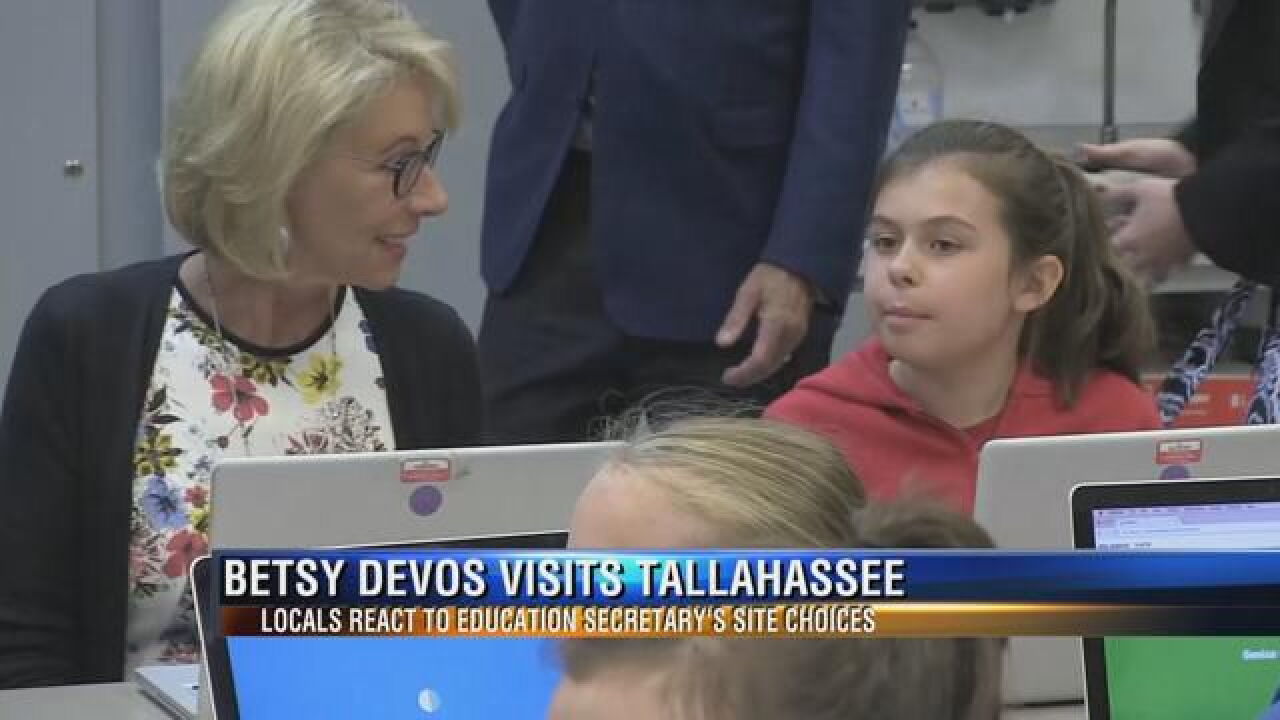 U.S. Secretary of Education Betsy DeVos visits 2 Tallahassee schools