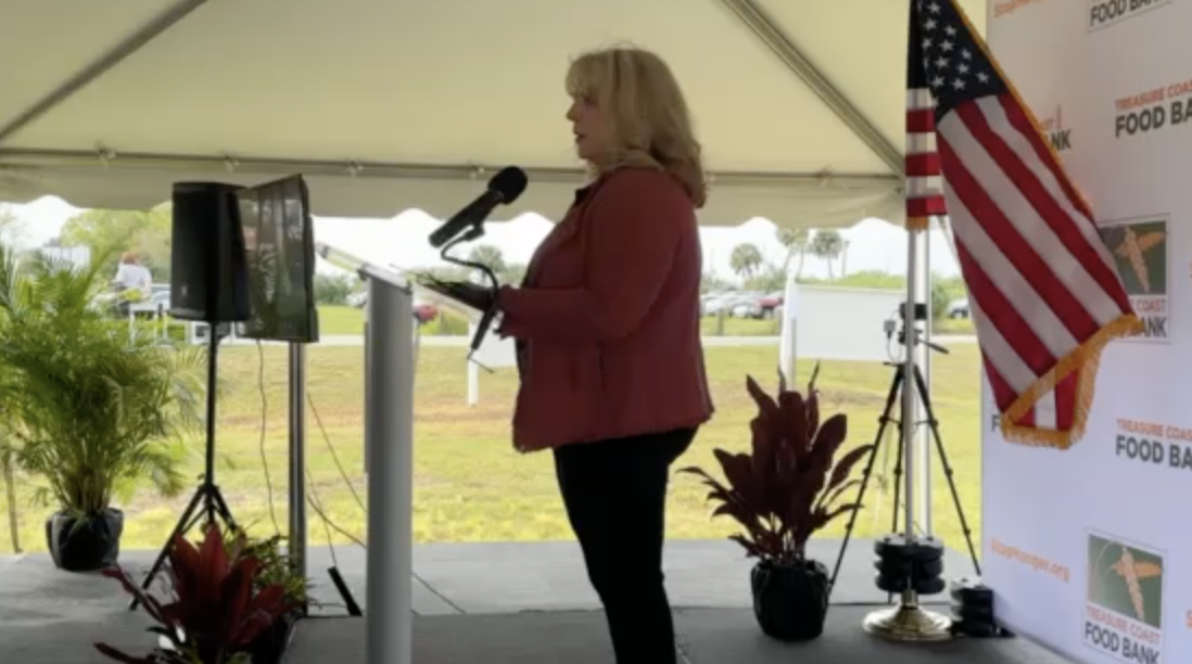 Treasure Coast Food Bank president and CEO Judy Cruz at groundbreaking Fort Pierce 0216204