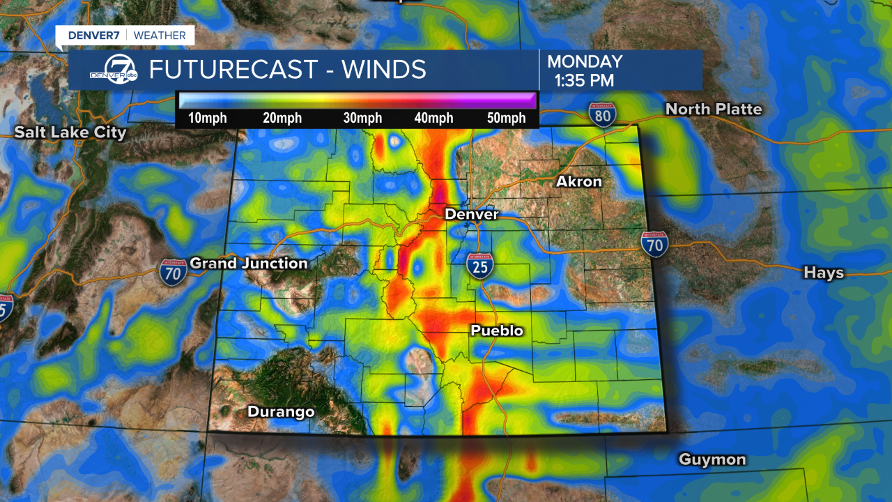 Monday wind gust
