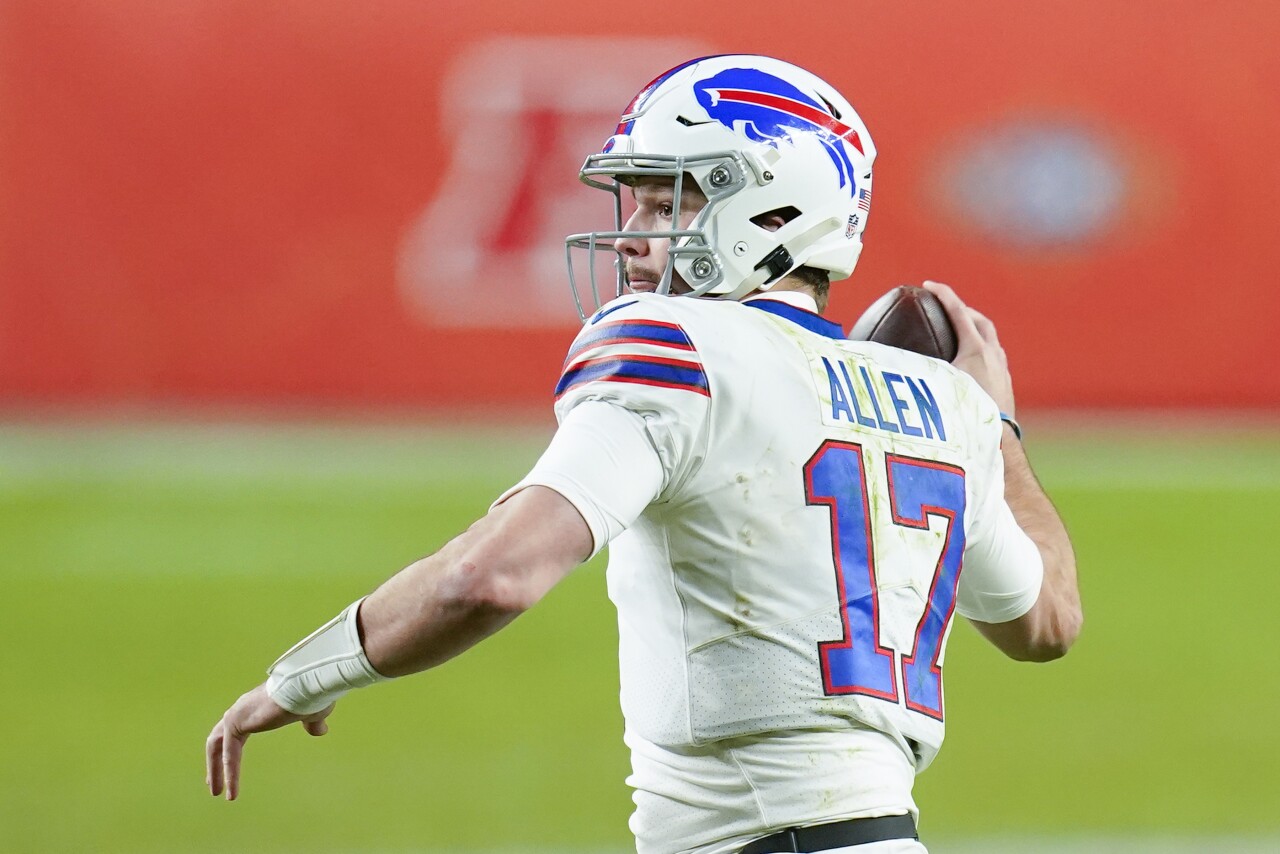 Buffalo Bills QB Josh Allen throws in 2020