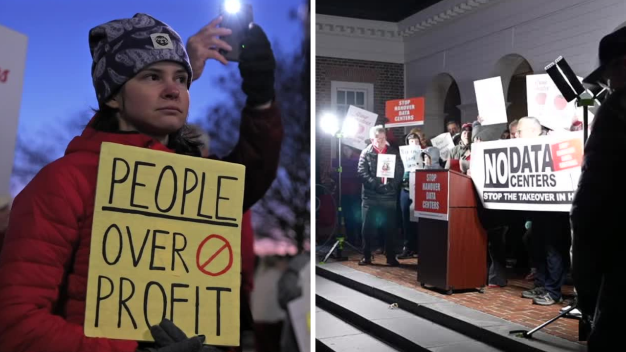 Hunting Hawk Data Center Protest