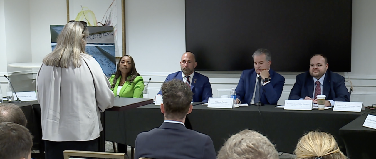 Kassy Brewer of St Petersburg told the panel the insurance on her home is now 14000 a year April 25 2024.png