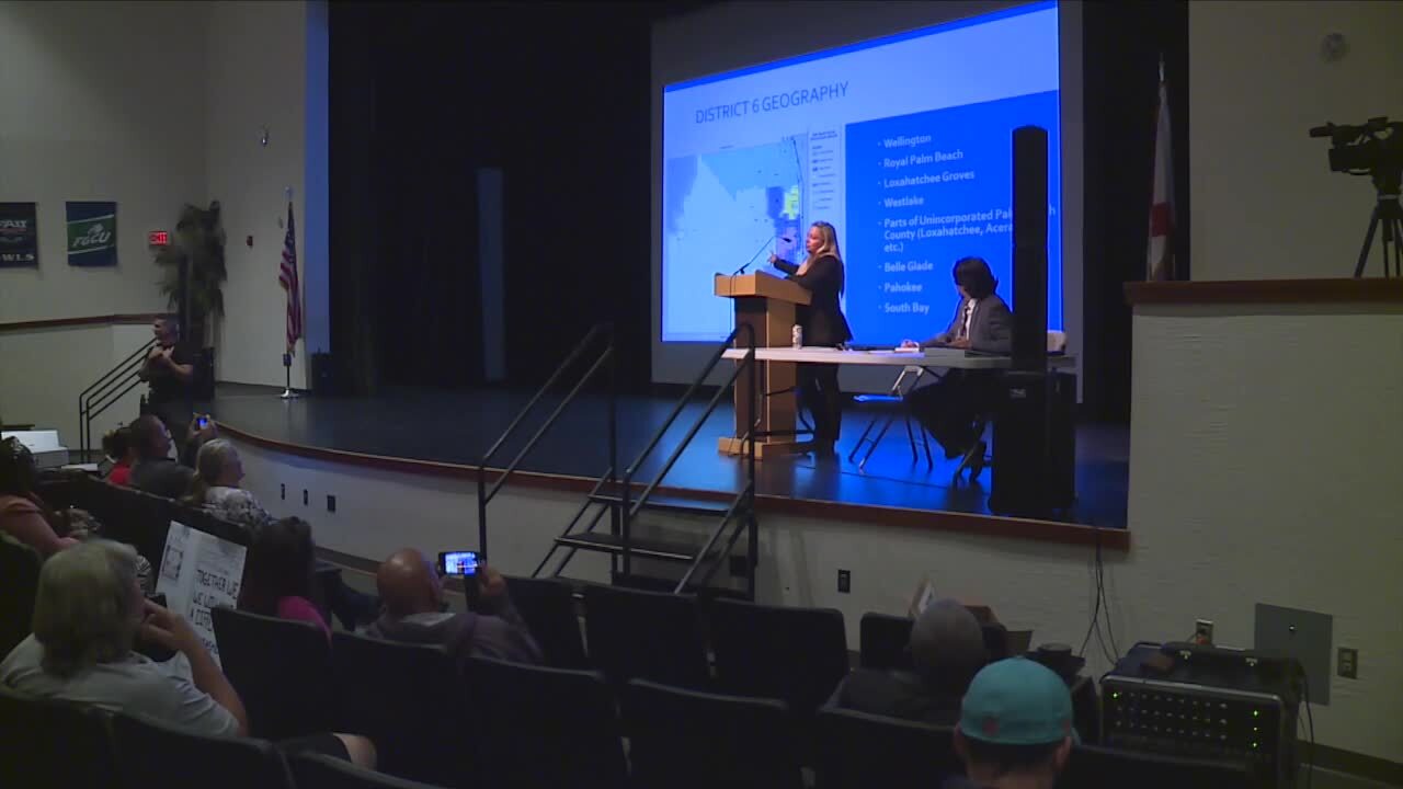 Palm Beach County Commissioner Sara Baxter holds town hall meeting on semi-truck code enforcement, March 15, 2023