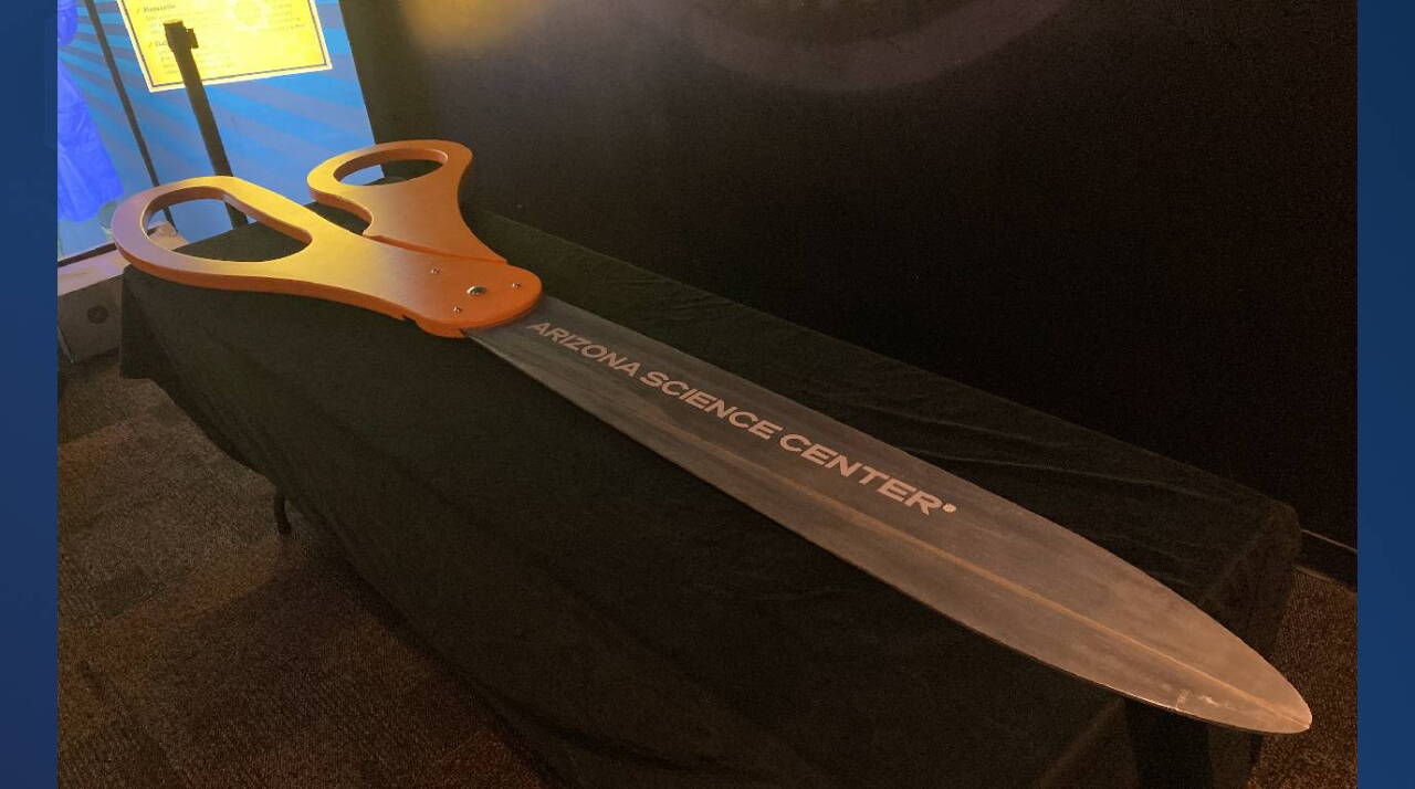The largest pair of scissors in the world.
