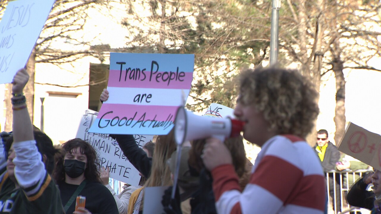 Counter demonstrators at Murfreesboro rally
