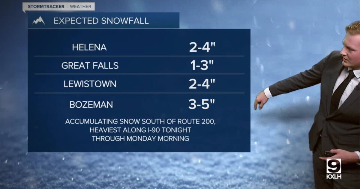 A couple rounds of snow impacting central Montana