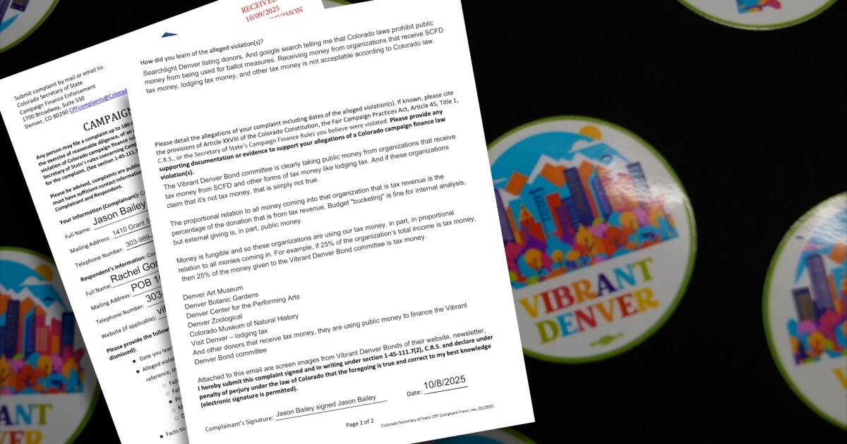 Denver Clerk & Recorder dismisses campaign finance complaint against Vibrant Denver Bond committee
