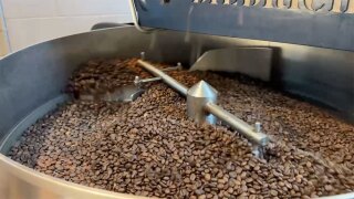 Coffee beans at The Roasted Record coffee shop in Stuart