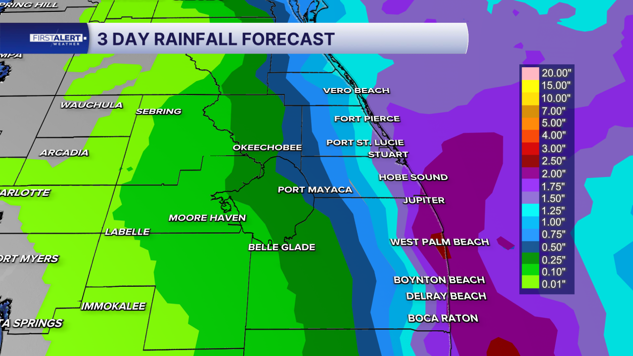 Rain totals Oct. 23, 2026