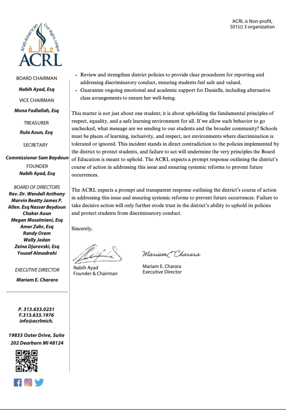 ACRL Letter Page 2