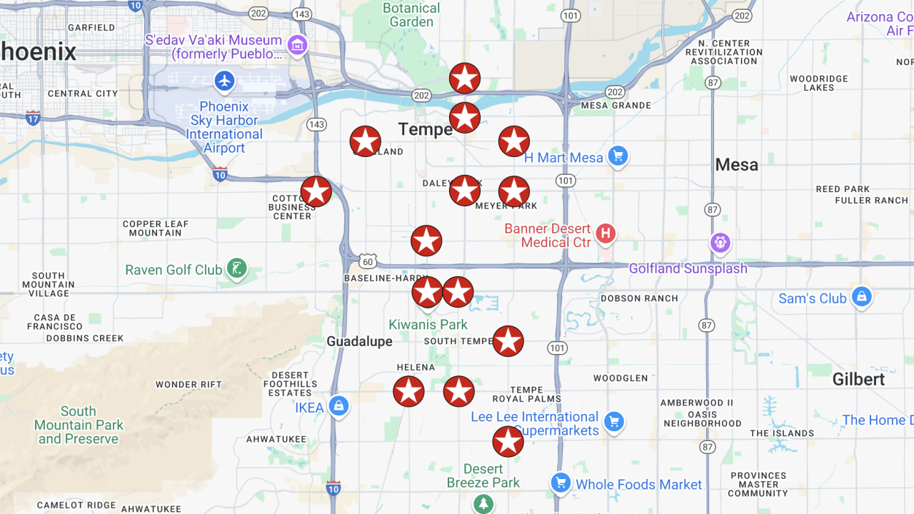 MAP: Photo enforcement cameras coming to more than a dozen Tempe ...