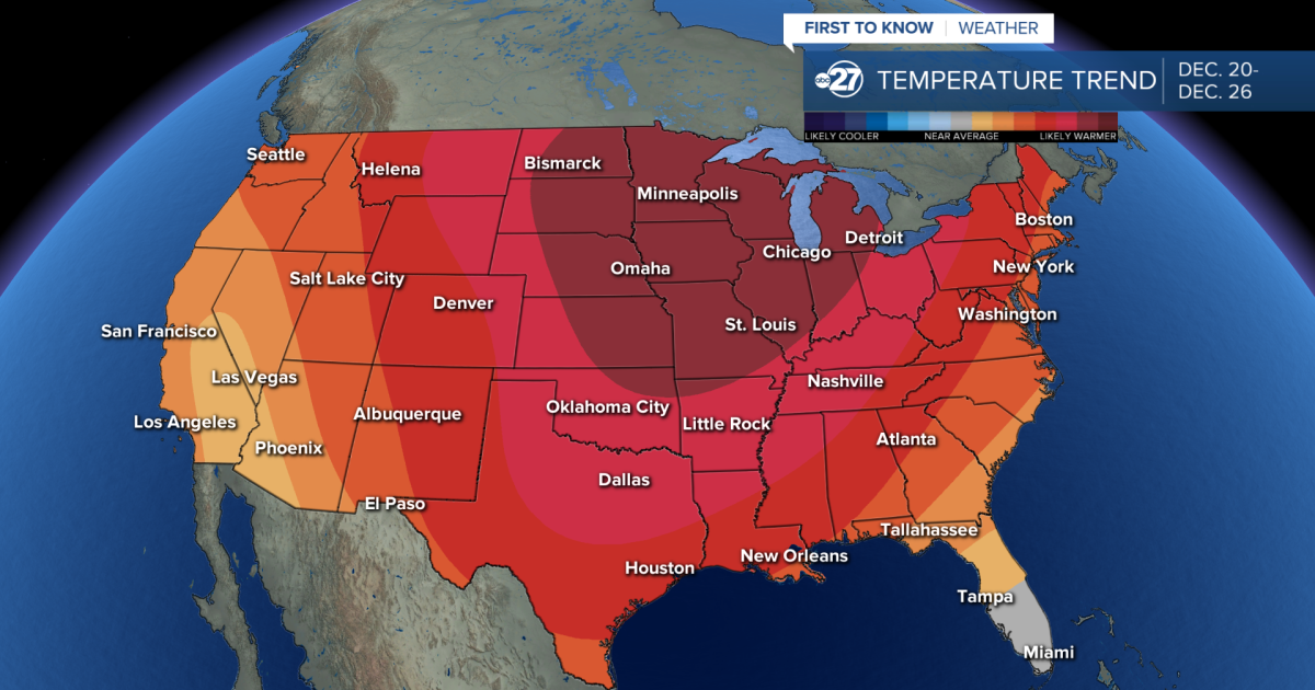 Temperatures likely to be above-average on Christmas Day - Vimarsana News