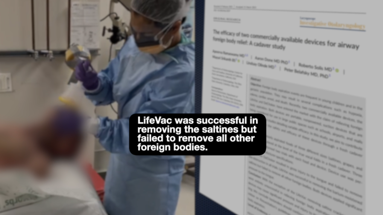 A test using a human cadaver