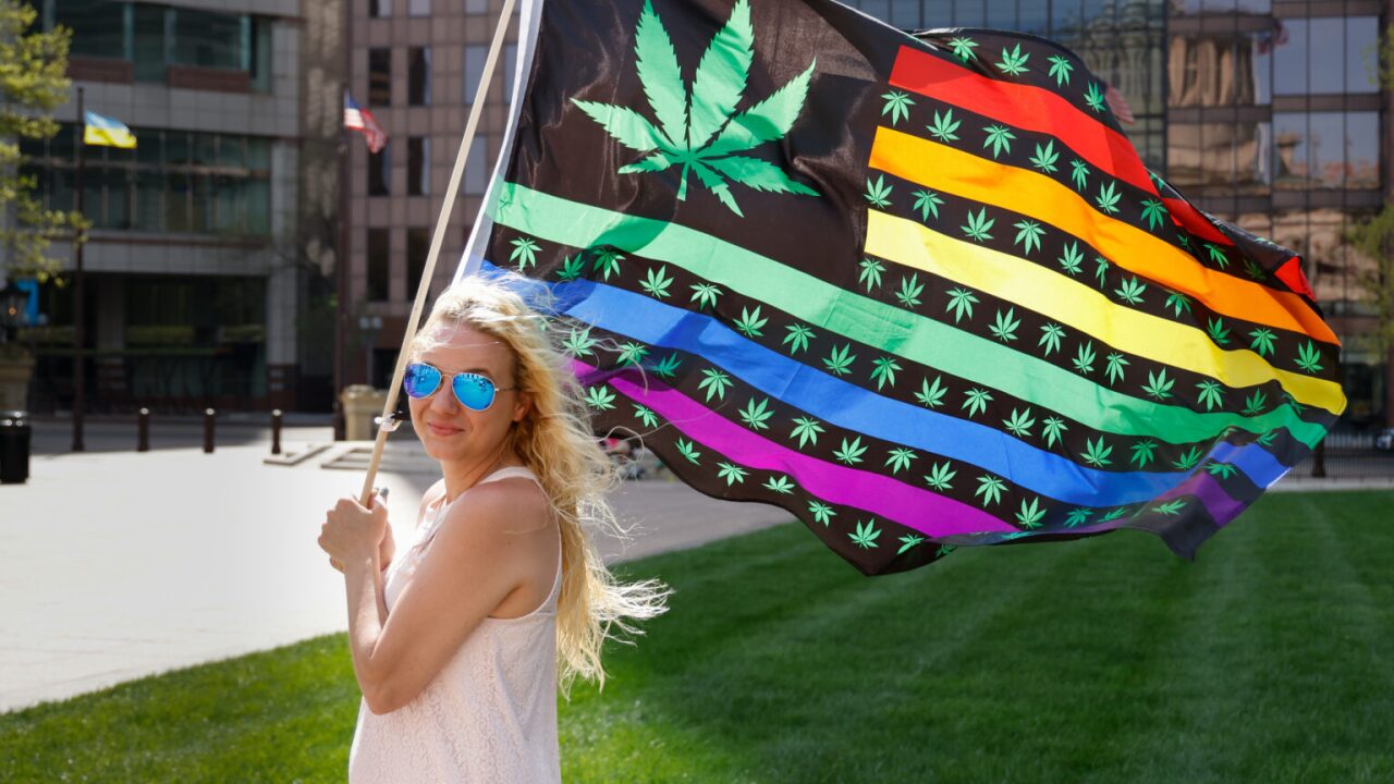 Rally supporting legalization of cannabis in Ohio