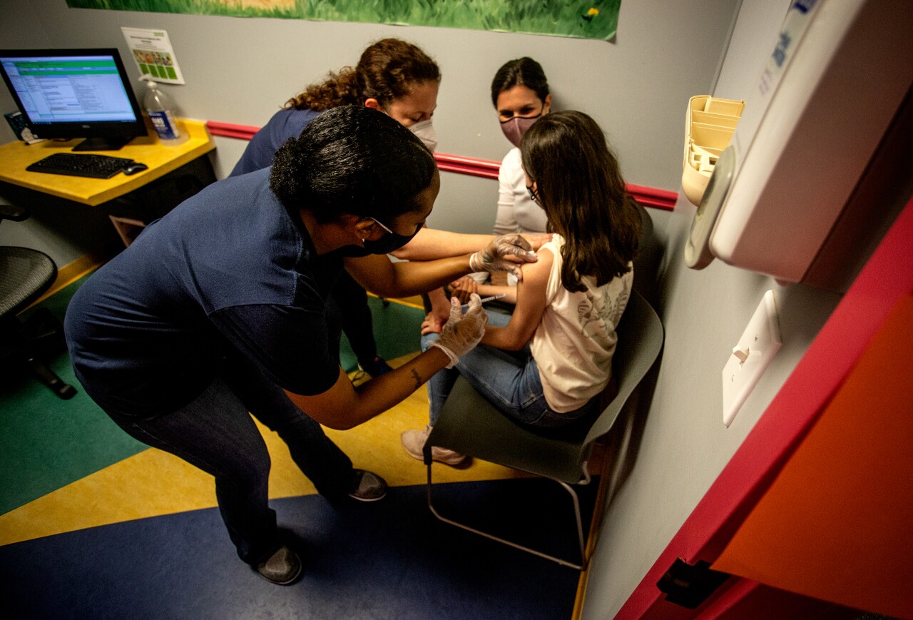 Child gets COVID-19 vaccine in Georgia in May 2021