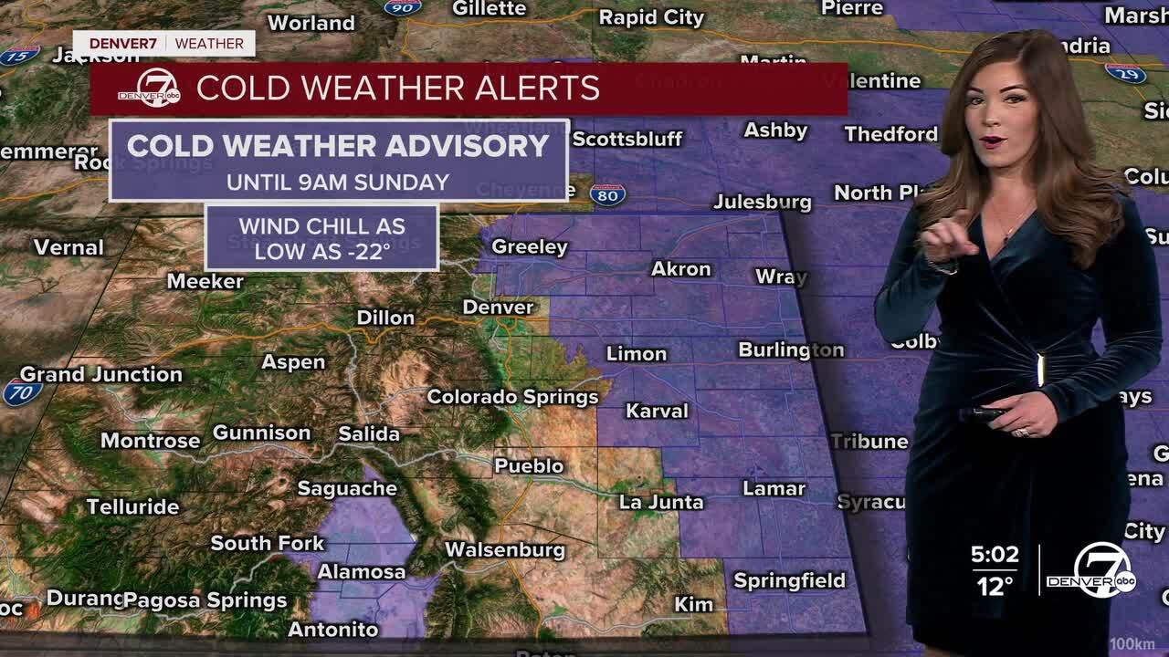 Cold Weather Advisory through Sunday in E. Colorado