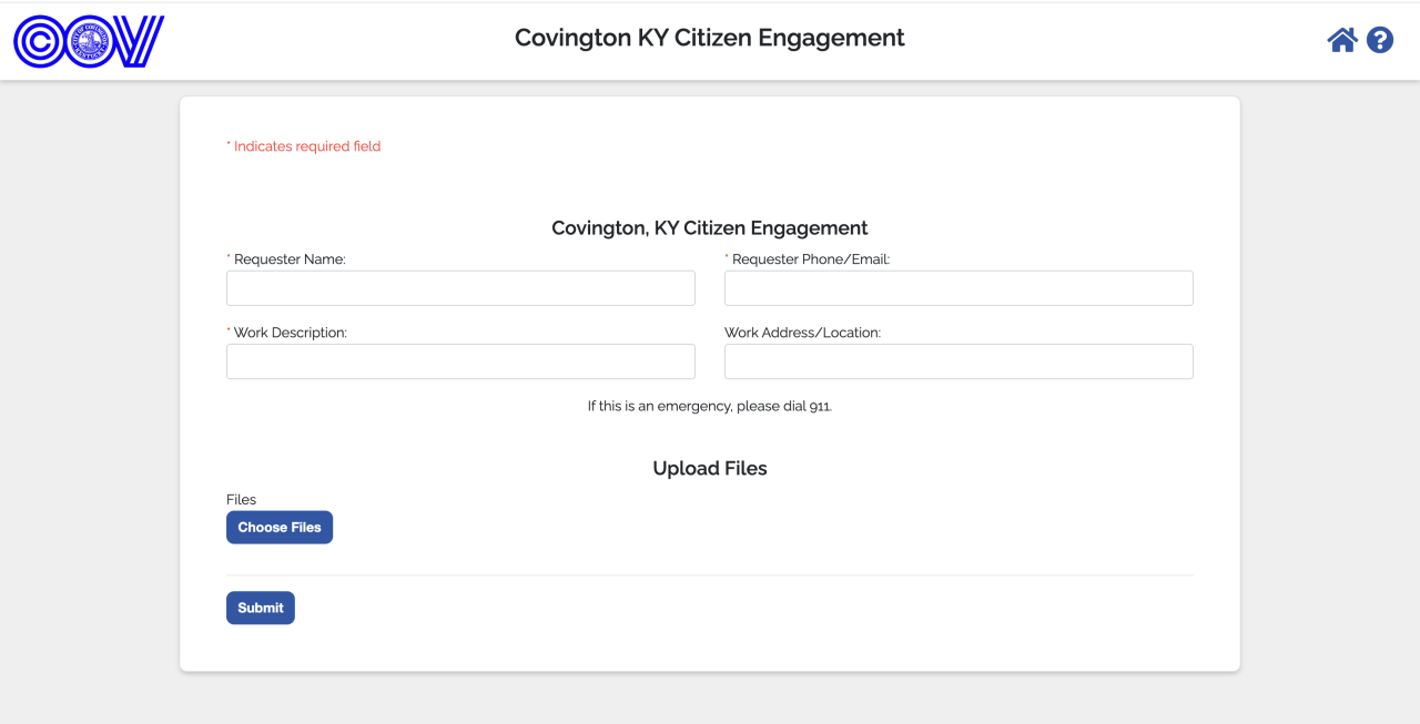 Covington's online portal to report potholes in your neighborhood
