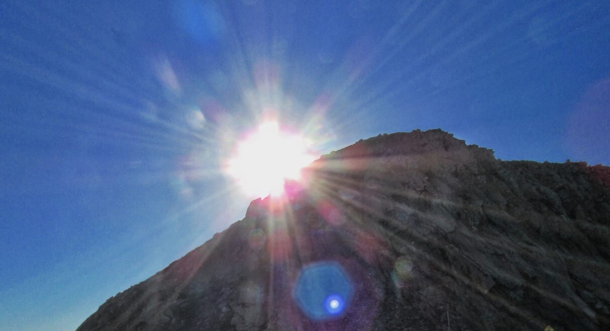 Morro Rock with the sunshine