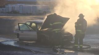 Car fire in Helena